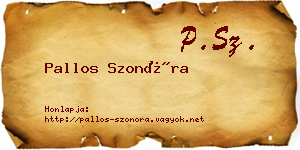 Pallos Szonóra névjegykártya